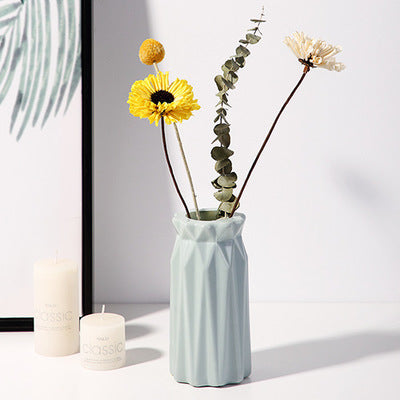 White Porcelain Vase Simple Modern Style Floor-to-ceiling Tall Vase