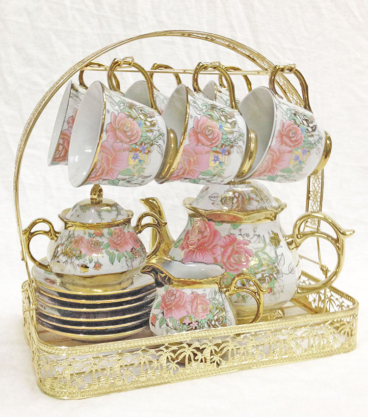 European-style Ceramic Coffee Set, Foreign Trade Plating Cup And Saucer