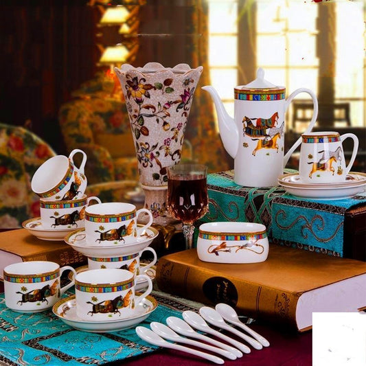 European Coffee Cup Set Creative Bone China