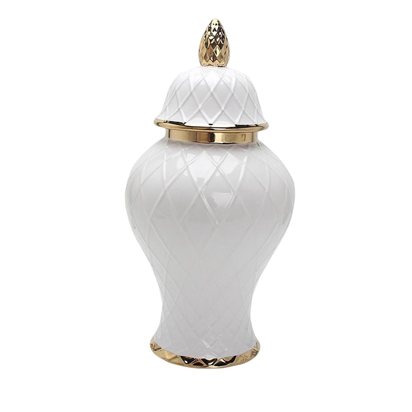 Light Luxury Ceramic Gold Vase Ornaments