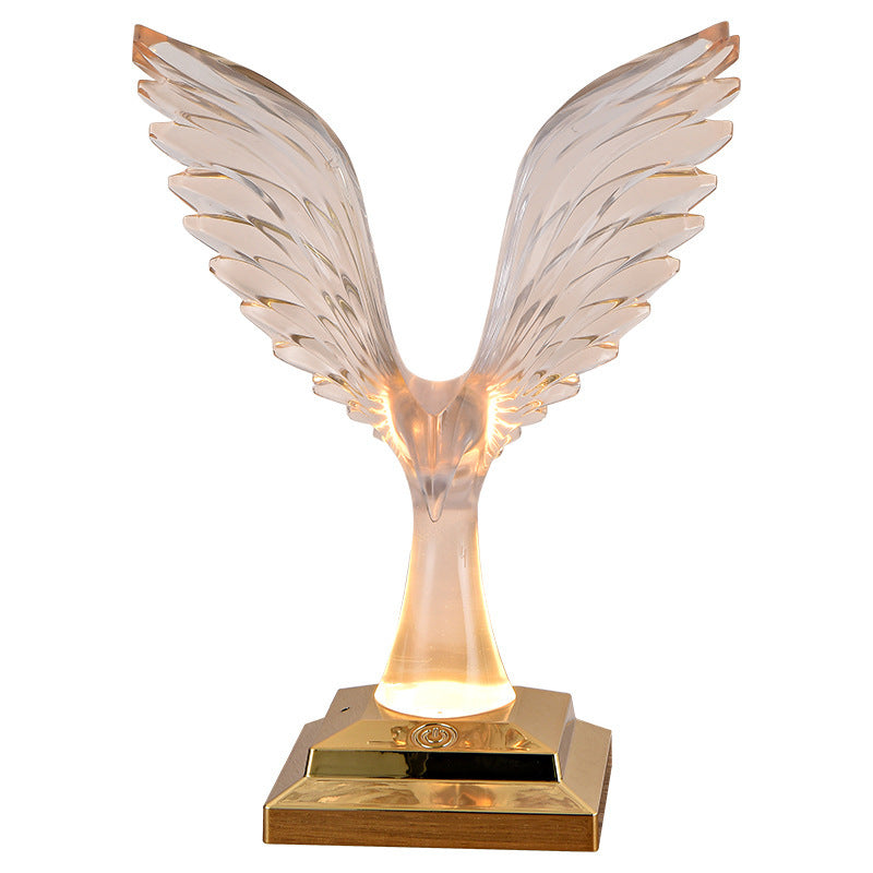 Crystal Eagle Desk Lamp Wireless Charging Touch Ambient Light