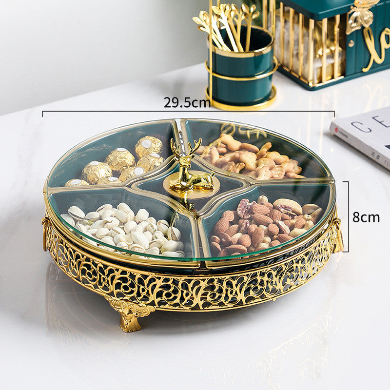 Light Luxury Dried Compartments Modern Coffee Table Premium Fruit Tray