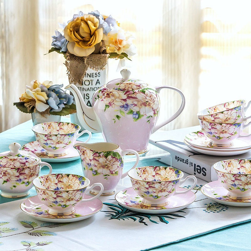 21piece-set Delicate Bone China Coffee Cup Set European