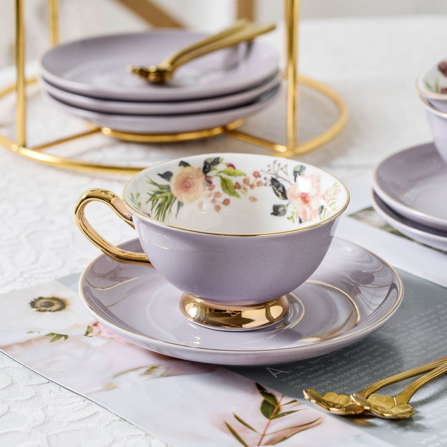 High-end Small Exquisite Coffee Cup And Saucer Set