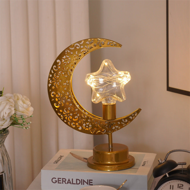 LED Iron Star Moon Ball Night Light