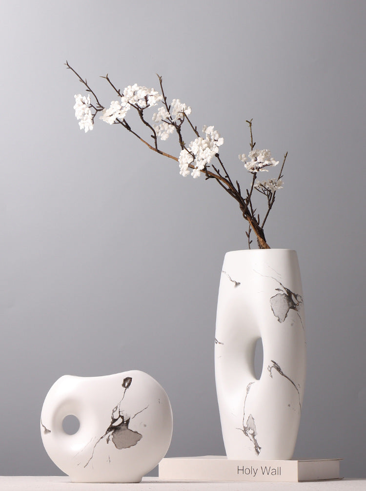 Chinese Style Simple And Elegant Ink Pattern Ceramic Vase