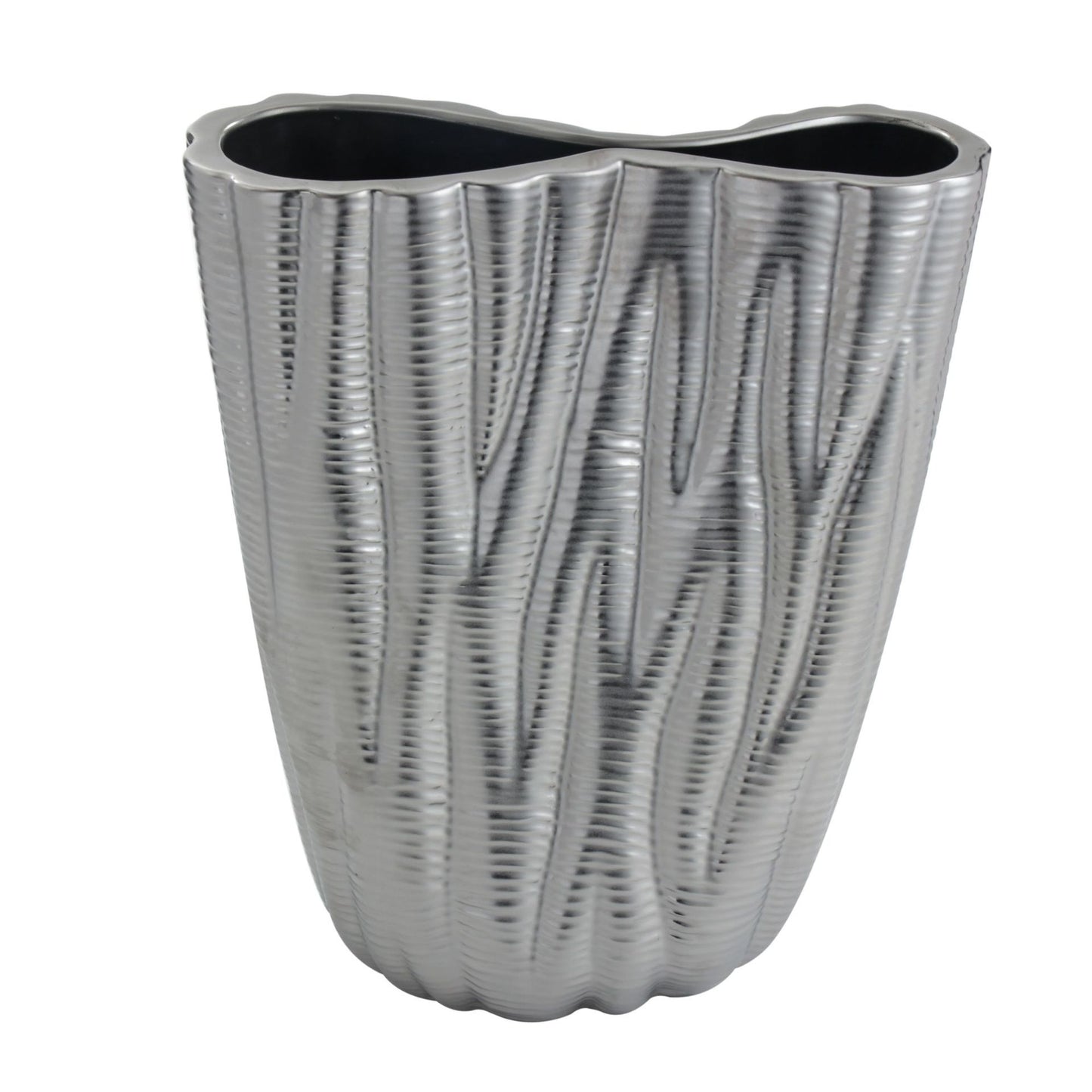 Creative 8-shaped Bottle Mouth Simple Luxury Vase Modern Simple Matte Striped Ceramic Vase