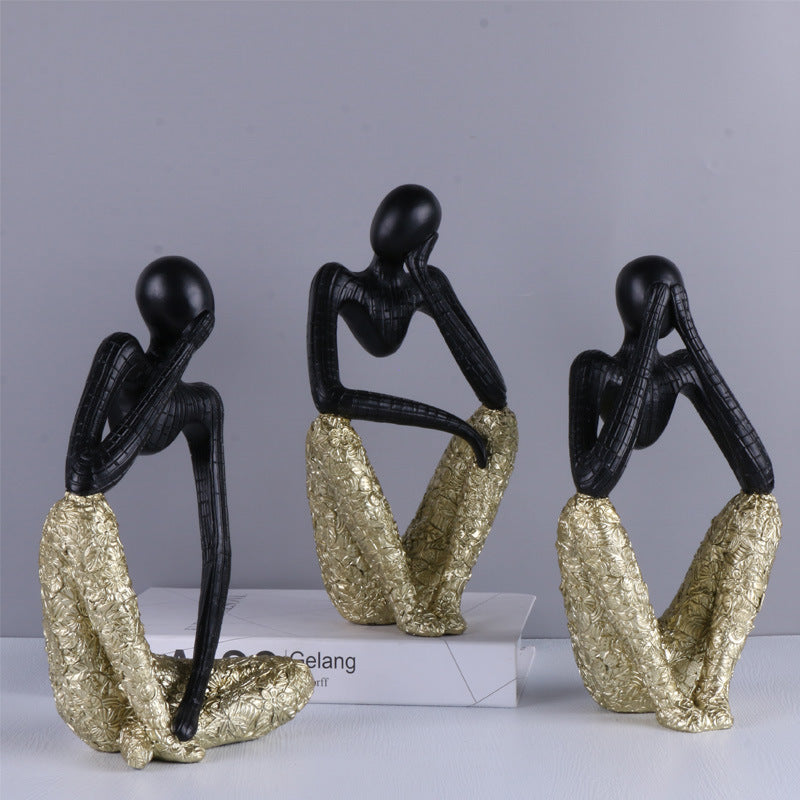 Abstract Figure Three Not Home Decoration Resin Artifact