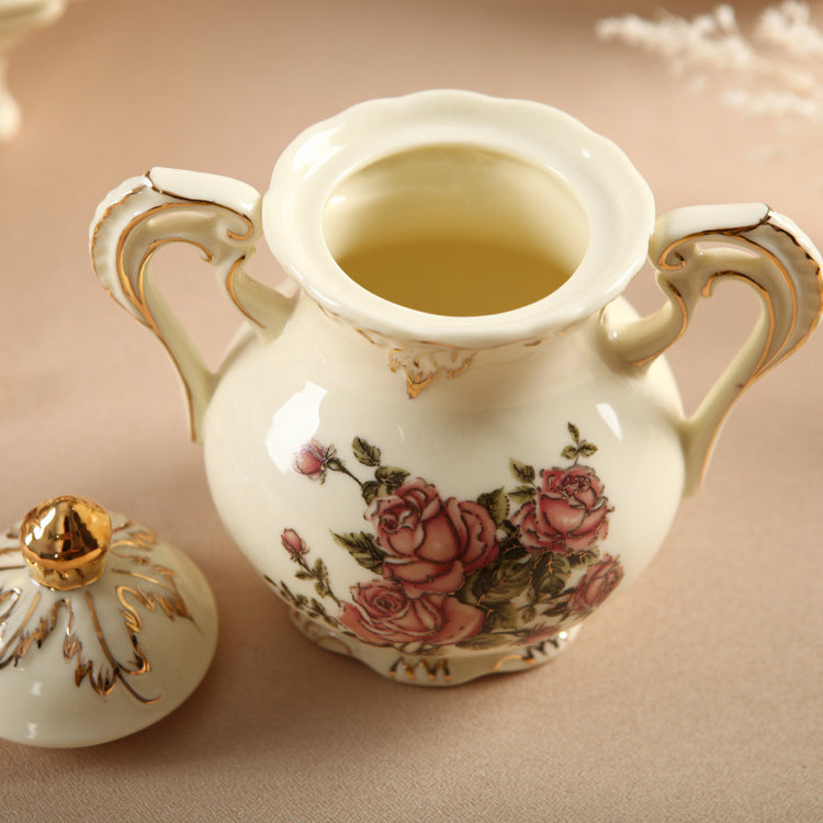 Gold European Elegant Coffee Cup And Saucer Set