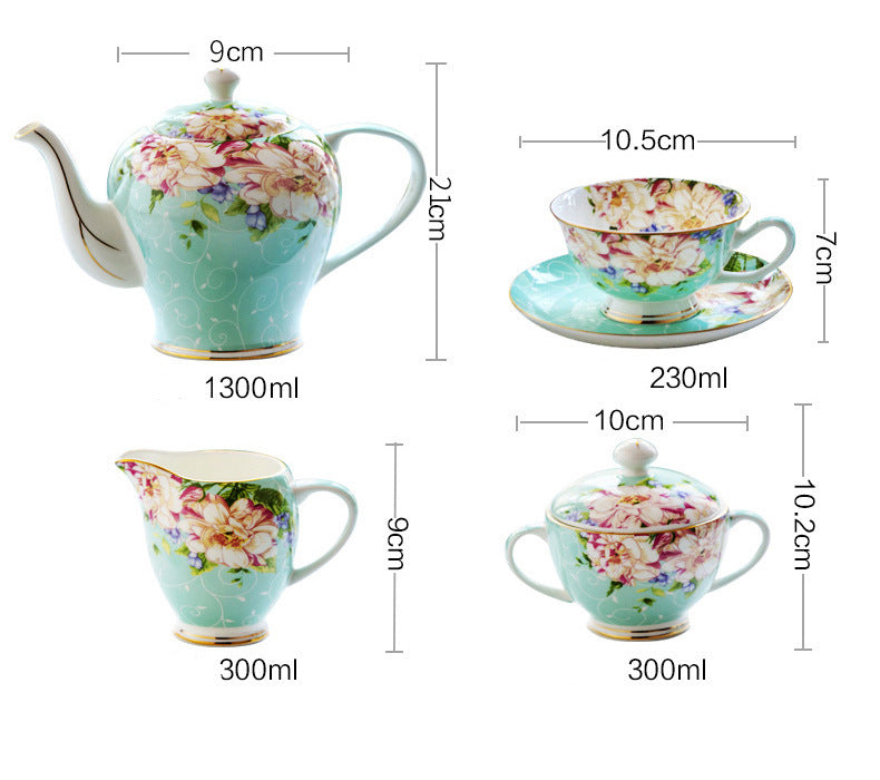 21piece-set Delicate Bone China Coffee Cup Set European