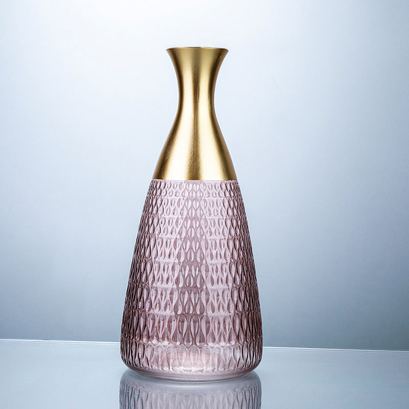 Golden Edge Texture Color Vase Decoration