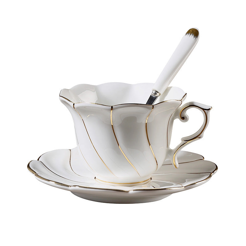 Handmade Gold Bone China Coffee Cup Set