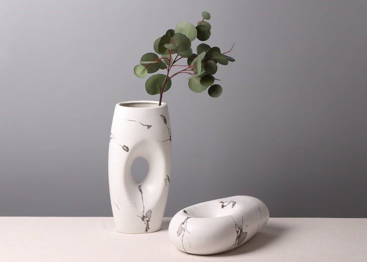 Chinese Style Simple And Elegant Ink Pattern Ceramic Vase