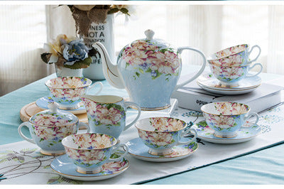 21piece-set Delicate Bone China Coffee Cup Set European